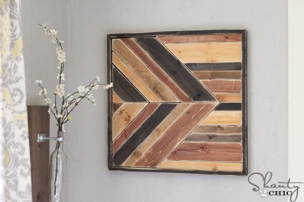 Diy Wall Art ~ Pallet Design – Shanty 2 Chic Intended For Stained Wood Wall Art (Photo 6 of 20)