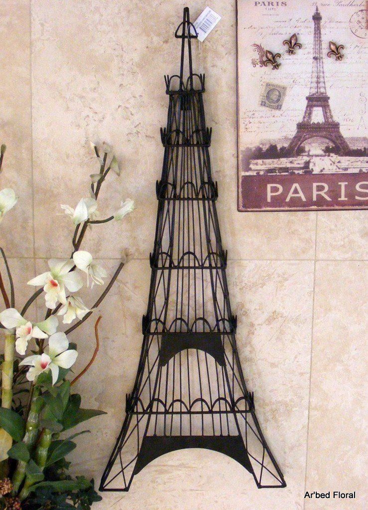 Eiffel Tower, Iron Wall Art Jewelry Holder Within Eiffel Tower Wall Art (Photo 15 of 20)