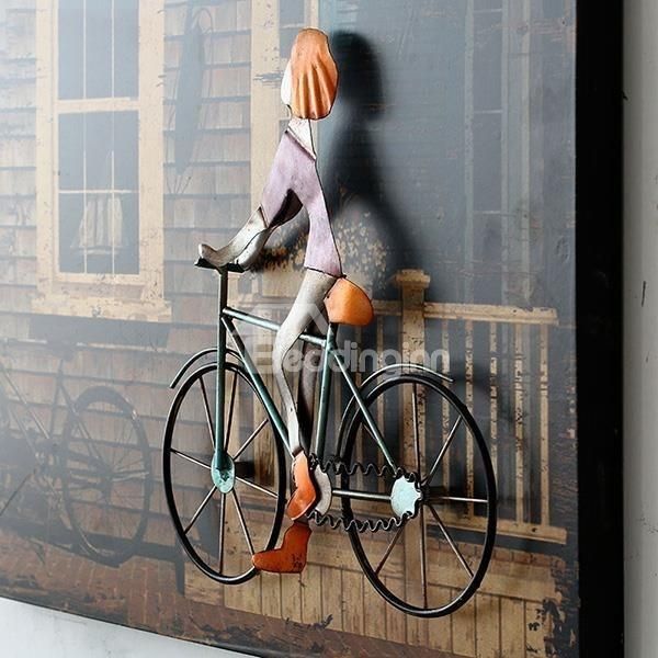 European Style Iron Artwork 3D Bike Framed Wall Art Print Inside 3D Printed Wall Art (View 13 of 20)