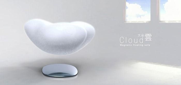 Floating Cloud Magnet Sofa For Magnetic Floating Sofas (View 2 of 20)