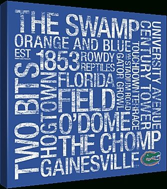 Florida: College Colors Subway Art Picture At Florida Gator Photos Intended For Florida Gator Wall Art (Photo 11 of 20)