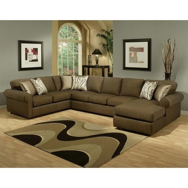 Furniture Of America Keaton Chenille Sectional Sofa – Free Within Chenille Sectional Sofas (Photo 33200 of 35622)