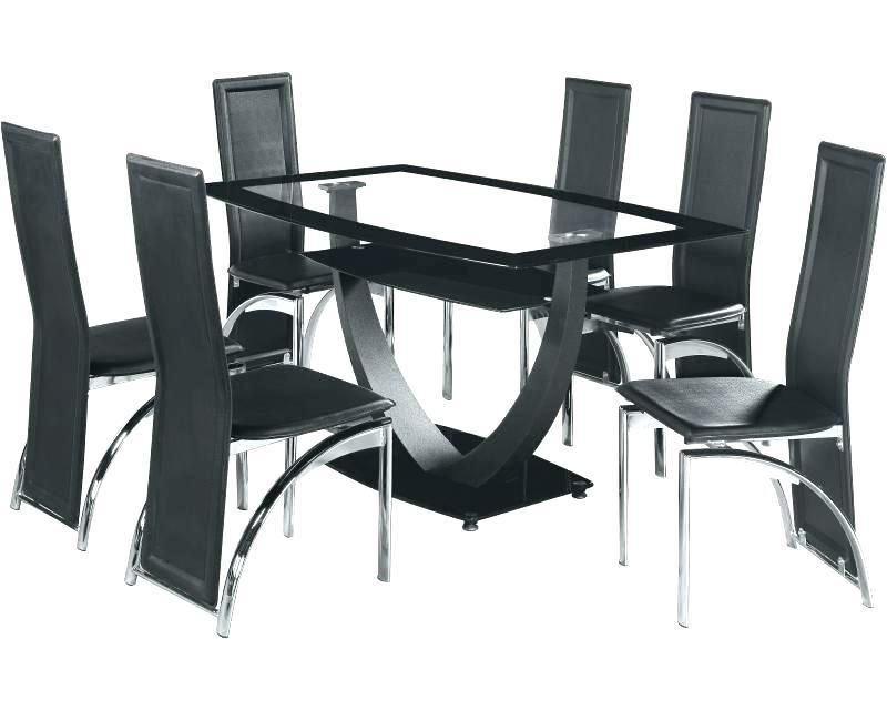 Glass Dining Table With 6 Chairs – Mitventures.co Intended For Current Black Glass Dining Tables 6 Chairs (Photo 12 of 20)