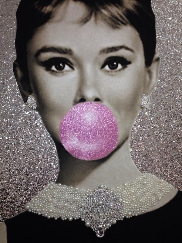 Glitter Walls Uk On Twitter: "exclusive To #glitterwallsuk For Glamorous Audrey Hepburn Wall Art (View 1 of 20)