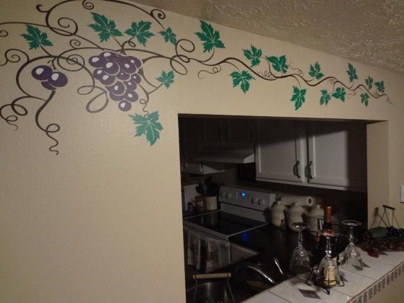 Grape Vine Decal Wine Home Decor Wall Art Sticker Kitchen Pertaining To Grape Vine Wall Art (View 4 of 20)