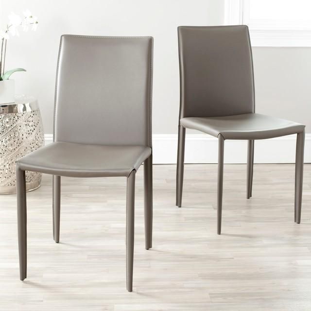 Gray Bonded Leather Dining Chair | Dining Chairs Design Ideas Pertaining To Newest Leather Dining Chairs (View 20 of 20)