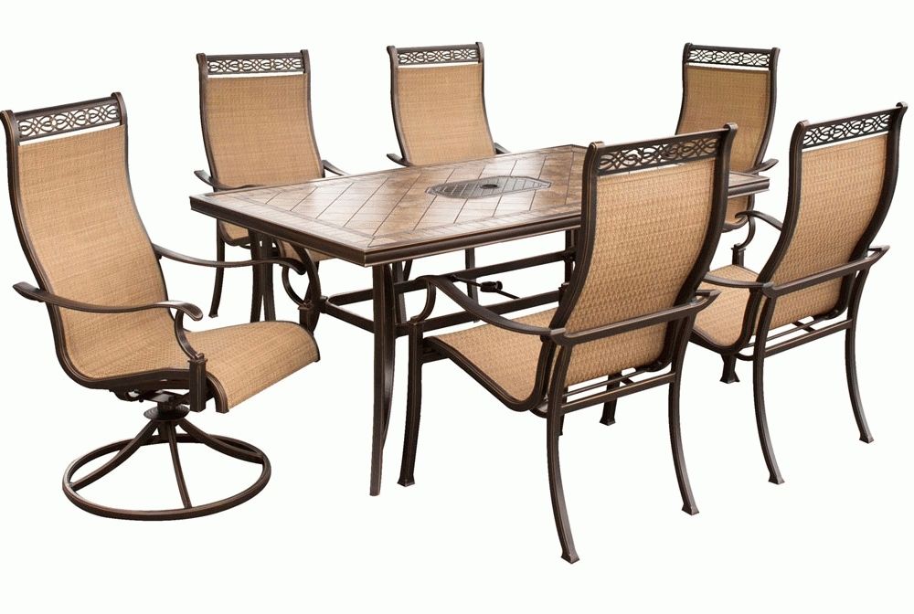 Hanover Monaco7Pcsw Monaco 7 Piece Outdoor Dining Set, 4 Dinning With Most Recent Monaco Dining Sets (View 18 of 20)