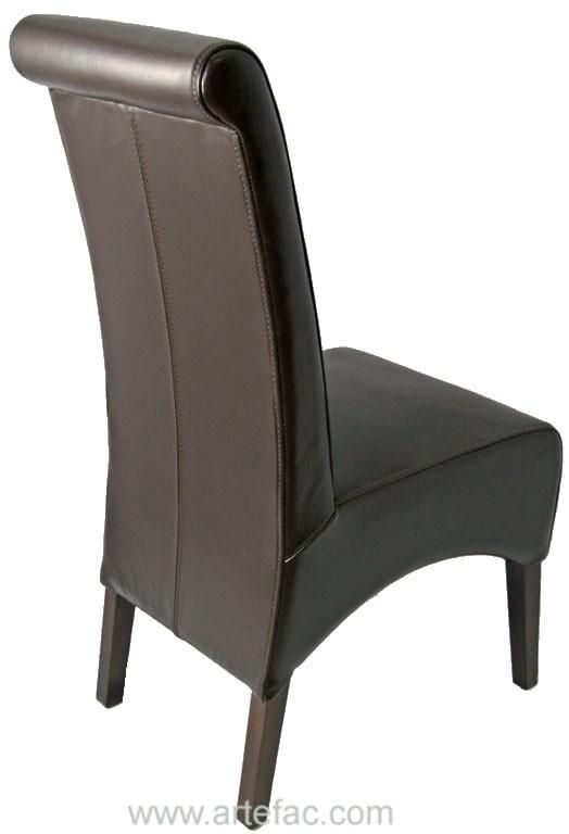 High Back Leather Dining Room Chait With Roll R 597 Intended For High Back Leather Dining Chairs (View 4 of 20)
