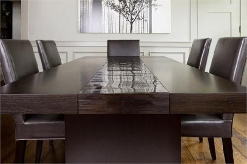 High End Bamboo Dining Table. Custom Made Furniture From Aguirre Intended For Most Current Solid Dark Wood Dining Tables (Photo 3 of 20)
