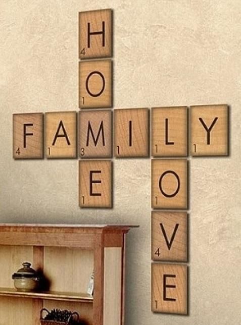 How To Make Large Scrabble Tiles | Diy Cozy Home Throughout Scrabble Letters Wall Art (Photo 1 of 20)