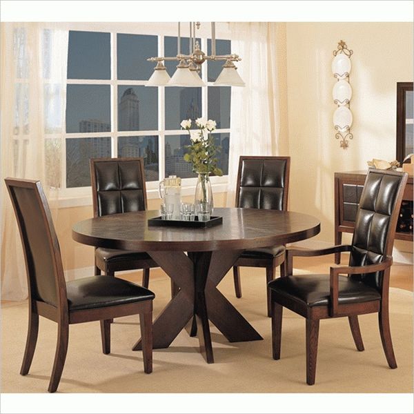 Hudson Round X Base Dining Table In Mocha Modus Hd6061A Within Hudson Round Dining Tables (View 17 of 20)