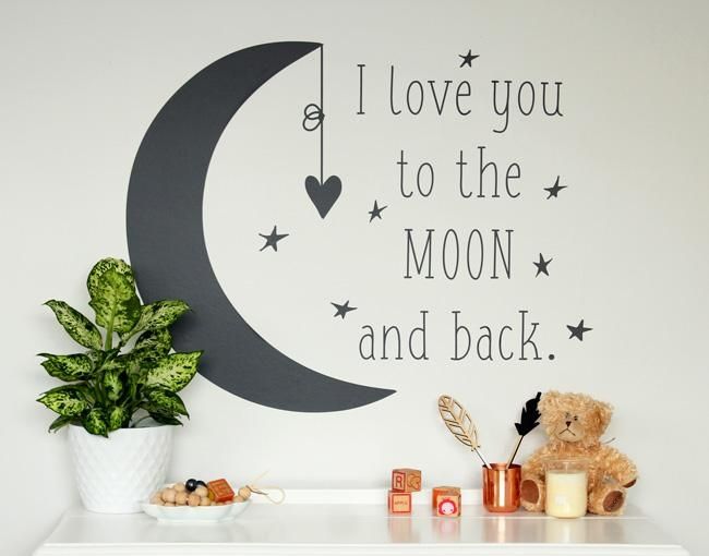 I Love You To The Moon And Back – Your Decal Shop | Nz Designer With Love You To The Moon And Back Wall Art (View 17 of 20)