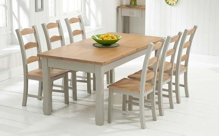 Imposing Ideas Painted Dining Table Unthinkable Painted Dining Inside Oak Extending Dining Tables Sets (View 16 of 20)