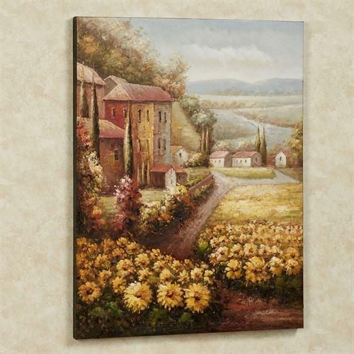 Italian Countryside Sunflower Canvas Wall Art Regarding Italian Countryside Wall Art (View 1 of 20)