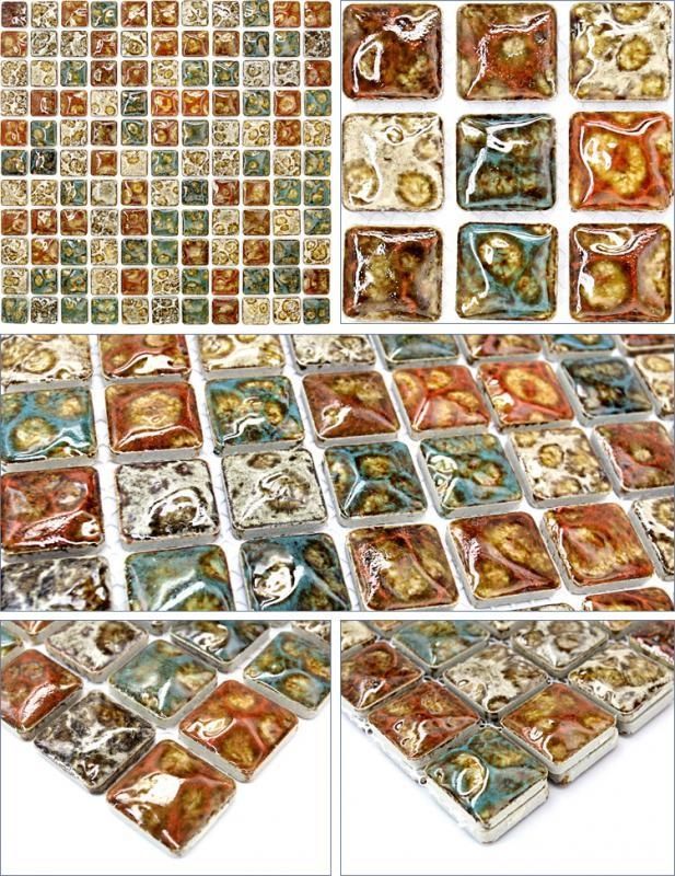Italian Porcelain Tile Backsplash Bathroom Walls Glazed Ceramic Gm12 In Italian Mosaic Wall Art (View 5 of 20)