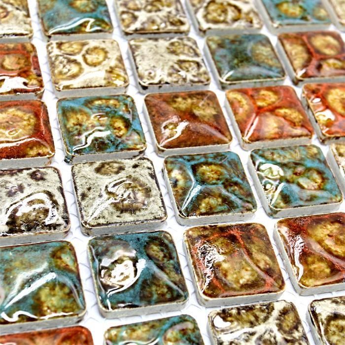 Italian Porcelain Tile Backsplash Bathroom Walls Glazed Ceramic Gm12 Within Italian Mosaic Wall Art (View 12 of 20)