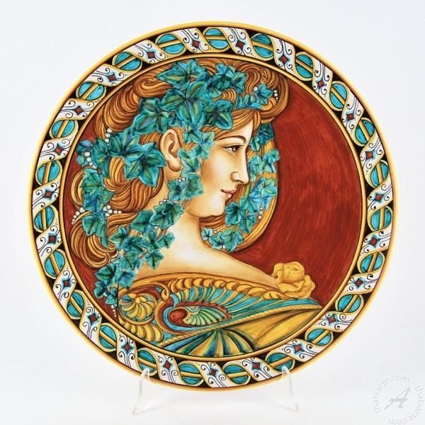 Italian Wall Plate Art Nouveauf (View 10 of 20)