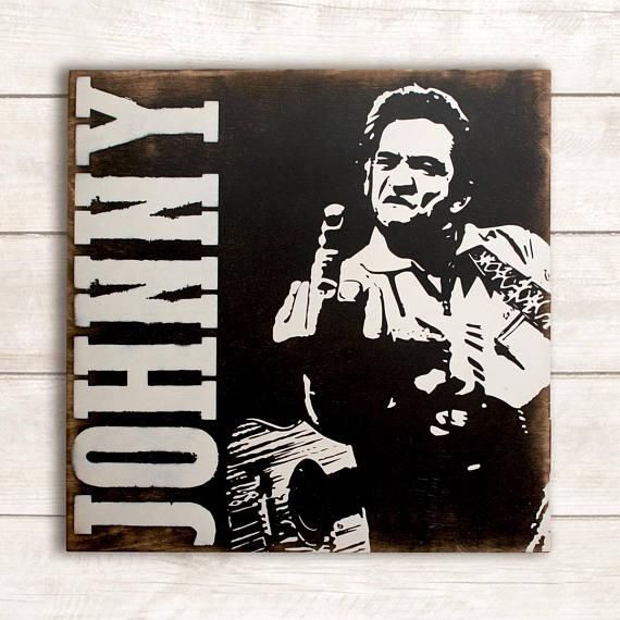 Johnny Cash Sign Johnny Cash Art Johnny Cash Wall Art Intended For Johnny Cash Wall Art (View 5 of 20)