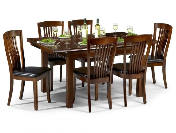 Julian Bowen – Canterbury Extending Dining Table With 4 Or 6 In Most Current Mahogany Extending Dining Tables And Chairs (View 20 of 20)