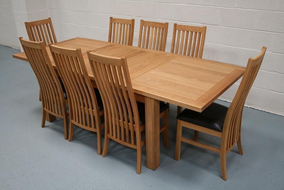 Lichfield Extending Dining Tables | 8 Seater Oak Dining Table Set In Oak Extending Dining Tables Sets (View 4 of 20)