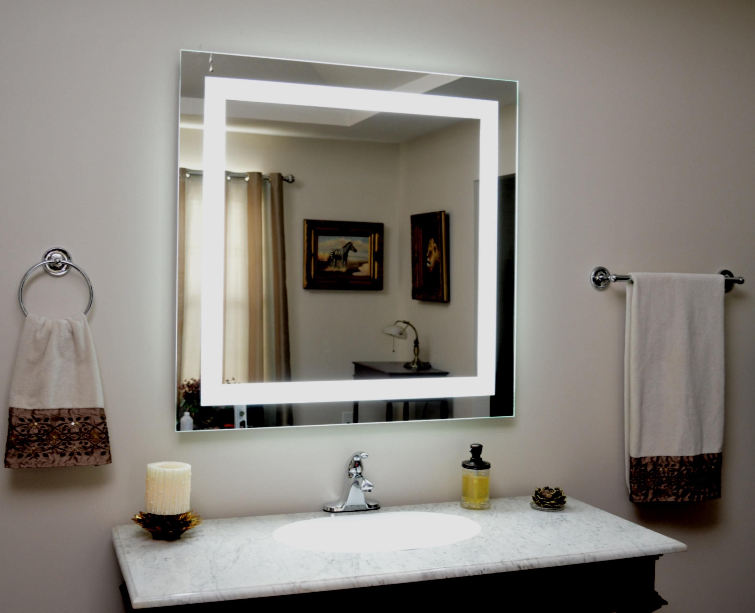Lighted Vanity Mirror Inside Led Lighted Mirrors (View 7 of 20)