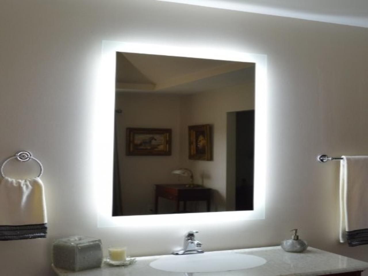 Lighted Vanity Mirror Wall Mount Ideas — The Homy Design With Lighted Vanity Mirrors For Bathroom (View 16 of 20)