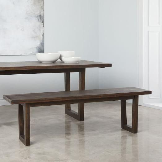 Logan Industrial Dining Bench | West Elm Inside Current Logan Dining Tables (View 11 of 20)