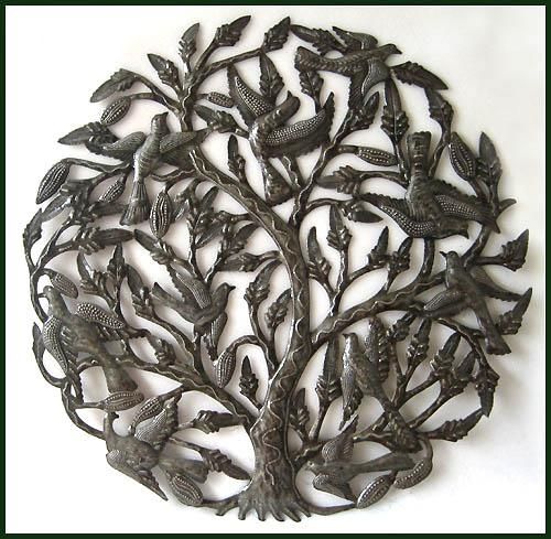 Metal Tree Of Life Wall Art – Haitian Steel Drum Art Wall Decor For Metal Art For Wall Hangings (Photo 8 of 20)
