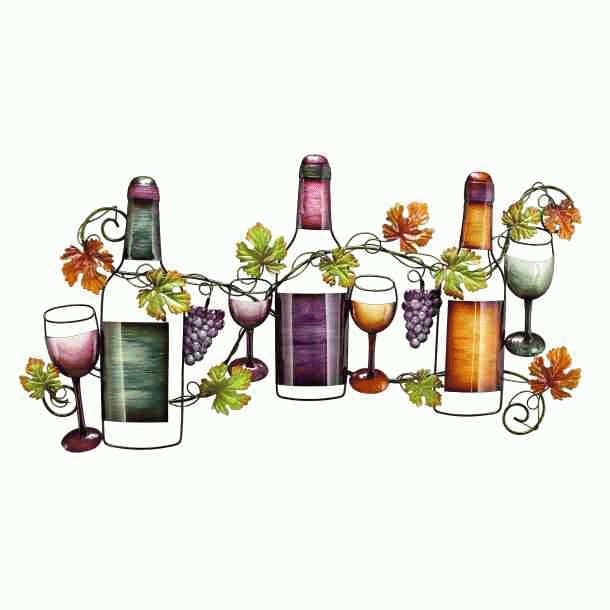 Metal Wine Wall Decor – Tuscan Theme – Variations Imports, Inc Pertaining To Metal Grape Wall Art (View 19 of 20)