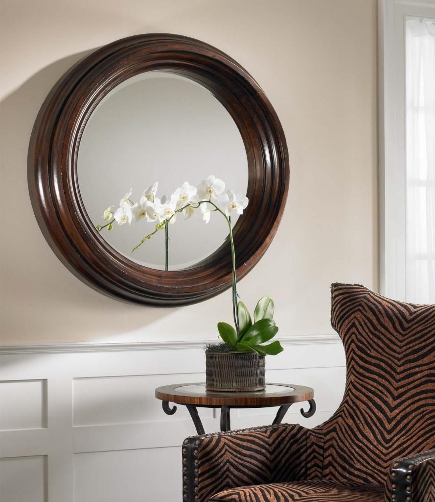 Mirrors: 40 Round Mirror 2017 Ideas 40 Square Mirror, 50 Round With Round Wood Framed Mirrors (Photo 12 of 20)