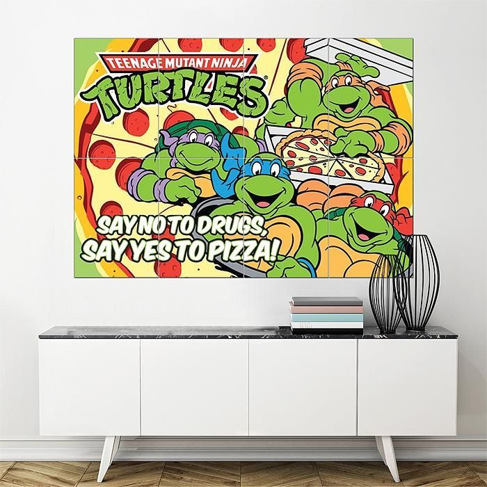 Mutant Ninja Turtles Block Giant Wall Art Poster Intended For Tmnt Wall Art (View 14 of 20)