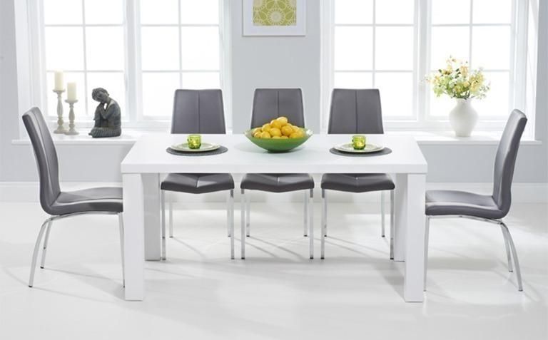 Narrow Dining Table As Round Dining Table And Fancy White High For Most Current Round High Gloss Dining Tables (View 17 of 20)