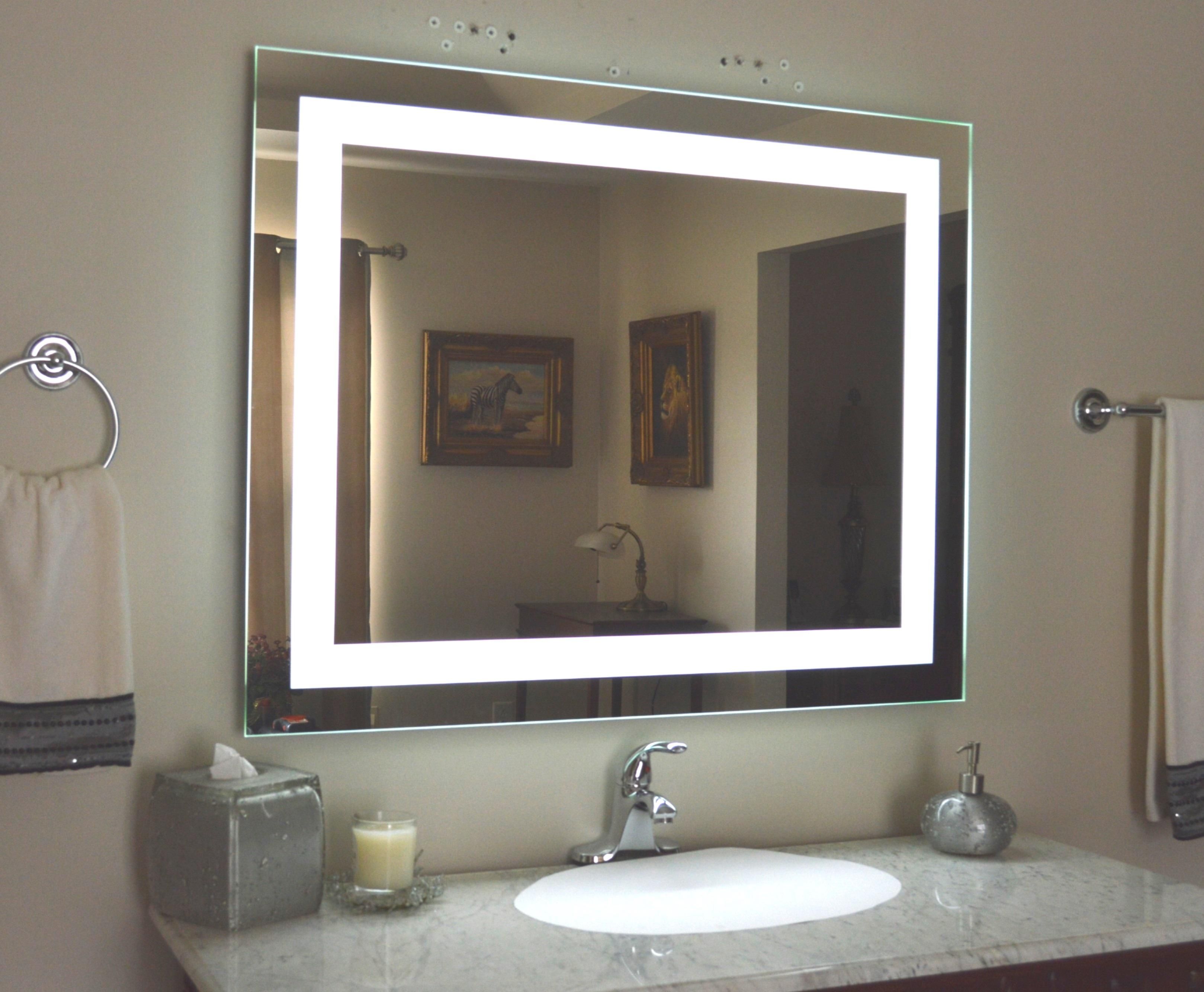 Outstanding Wall Mounted Makeup Mirror Polished Nickel Magnifying Pertaining To Magnifying Vanity Mirrors For Bathroom (View 9 of 20)