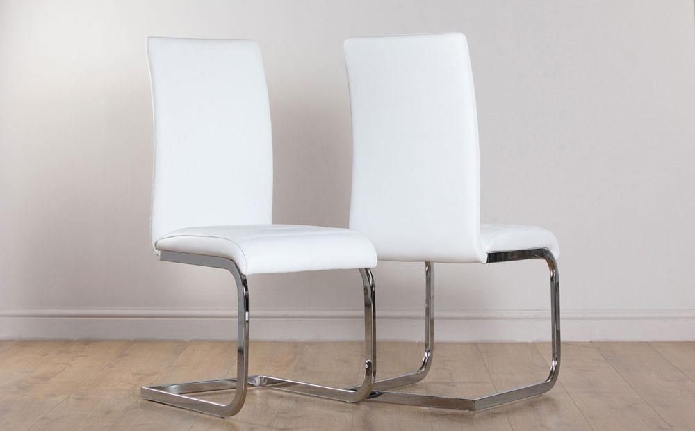 Perth White Leather Dining Chair Only £69.99 | Furniture Choice Inside Current Perth White Dining Chairs (Photo 1 of 20)