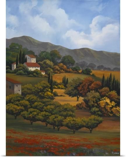 Poster Print Wall Art Entitled Italian Countryside I | Ebay Regarding Italian Countryside Wall Art (View 2 of 20)