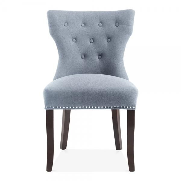 Regent Button High Back Chair Blue | Kitchen & Dining Chairs Within 2017 High Back Dining Chairs (View 12 of 20)