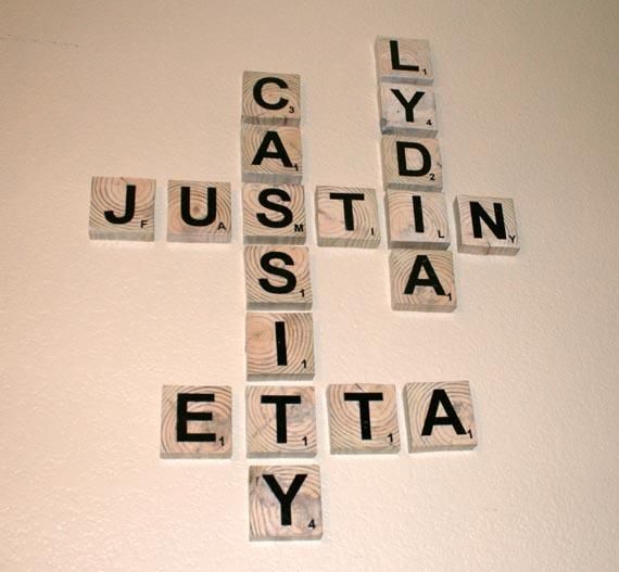 Remodelaholic | Scrabble Living Large: Family Names Art Project With Scrabble Names Wall Art (View 12 of 20)