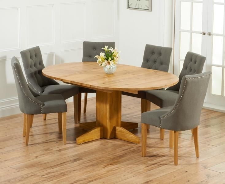 Round Extendable Dining Table And Chairs – Round Designs Regarding Oak Extending Dining Tables Sets (View 6 of 20)