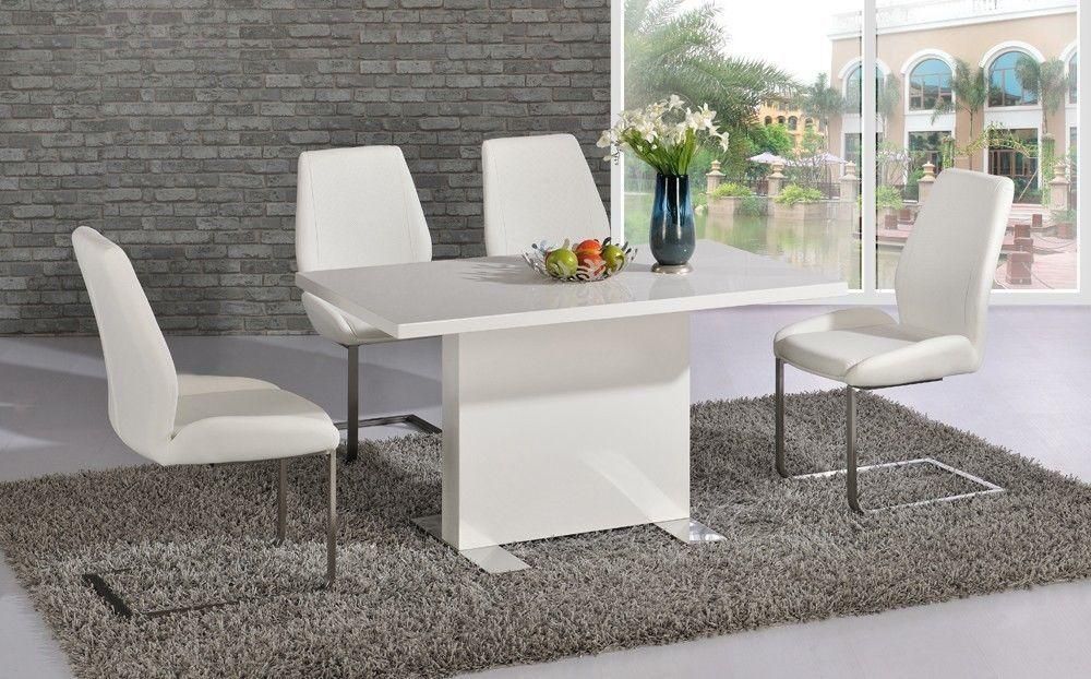 Round White High Gloss Dining Table And Chairs – Starrkingschool Regarding Most Recent White Gloss Dining Furniture (View 8 of 20)