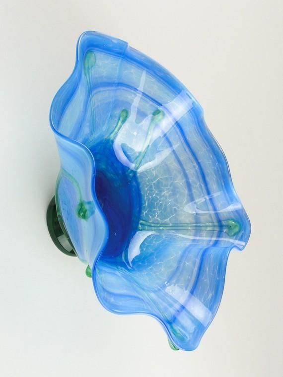 Sale Glass Flower Wall Art Blues For Glass Wall Art For Sale (Photo 19 of 20)