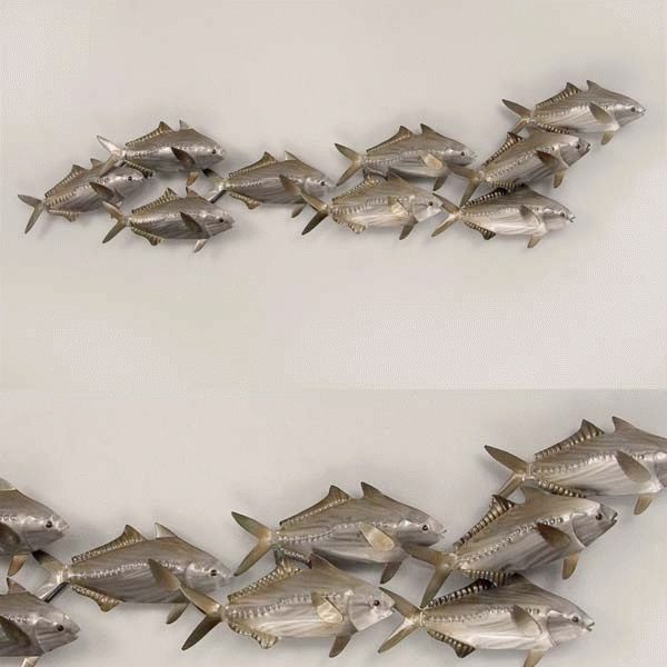 School Of Sardines – Wall Art Inside Metal School Of Fish Wall Art (Photo 10 of 20)