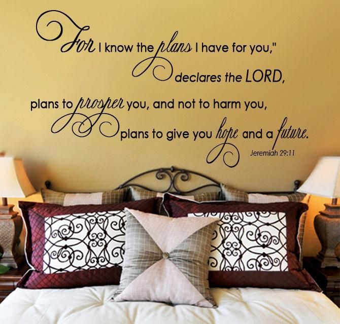 Scripture Wall Decal For I Know The Plans I Have For You With Jeremiah 29 11 Wall Art (View 5 of 20)