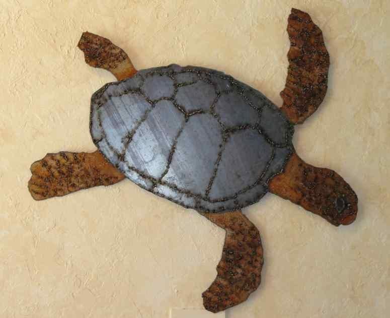 Sea Turtle 1 Sheet Metal Wall Art Within Sea Turtle Metal Wall Art (View 8 of 20)
