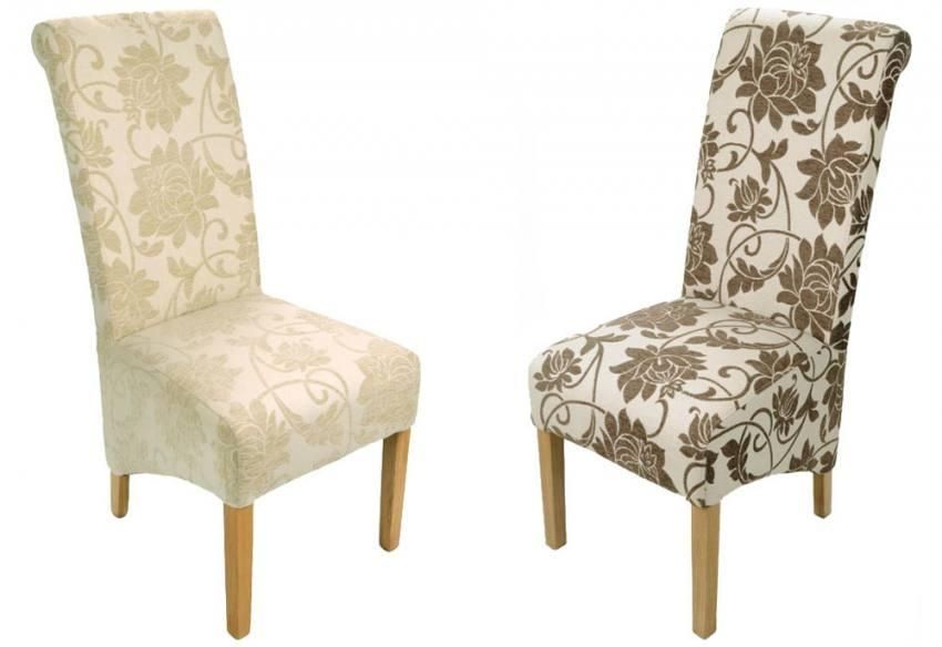 Shankar – Mia Dining Chairs – Natural Oak Legs – Patterned With Regard To Most Current Oak Fabric Dining Chairs (Photo 7 of 20)