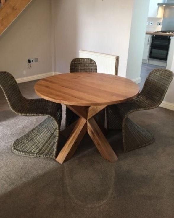 Solid Oak Round Dining Table Part Of The Hudson Range From Next In Most Recent Hudson Dining Tables And Chairs (View 8 of 20)