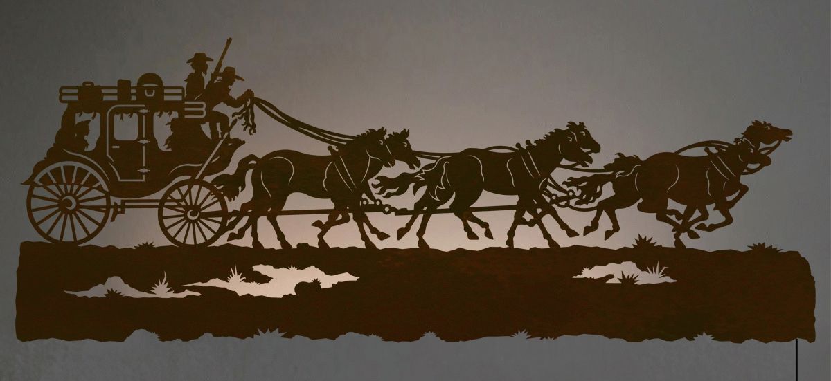Stagecoach Backlit Wall Art – 57 Inch With Backlit Wall Art (View 7 of 20)