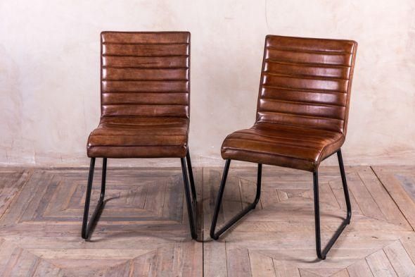 Tan Leather Dining Chairs Vintage Inspired Bistro Seating For Most Up To Date Leather Dining Chairs (View 18 of 20)
