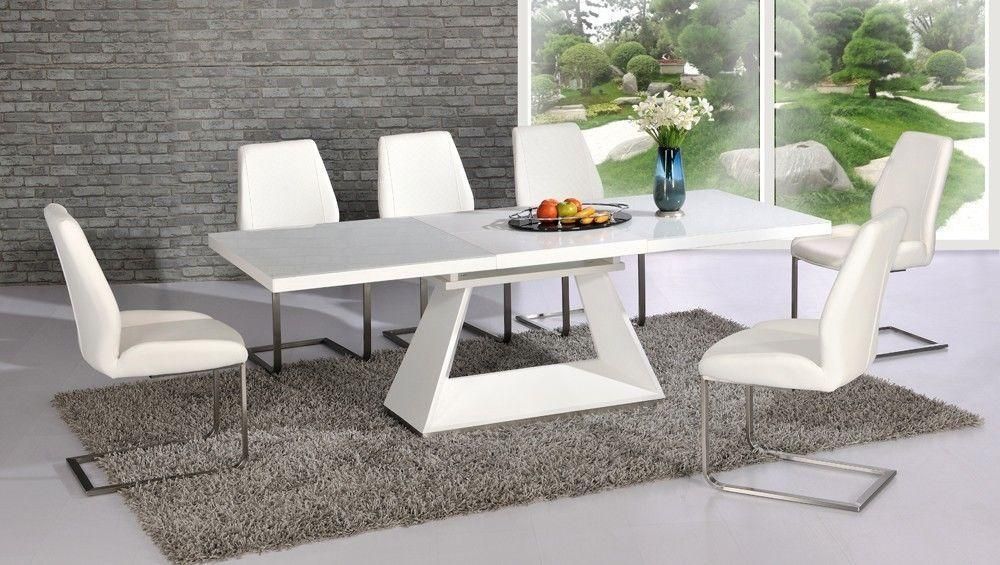 Top 20 White High Gloss Dining Tables and Chairs | Dining Room Ideas High Dining Room Tables