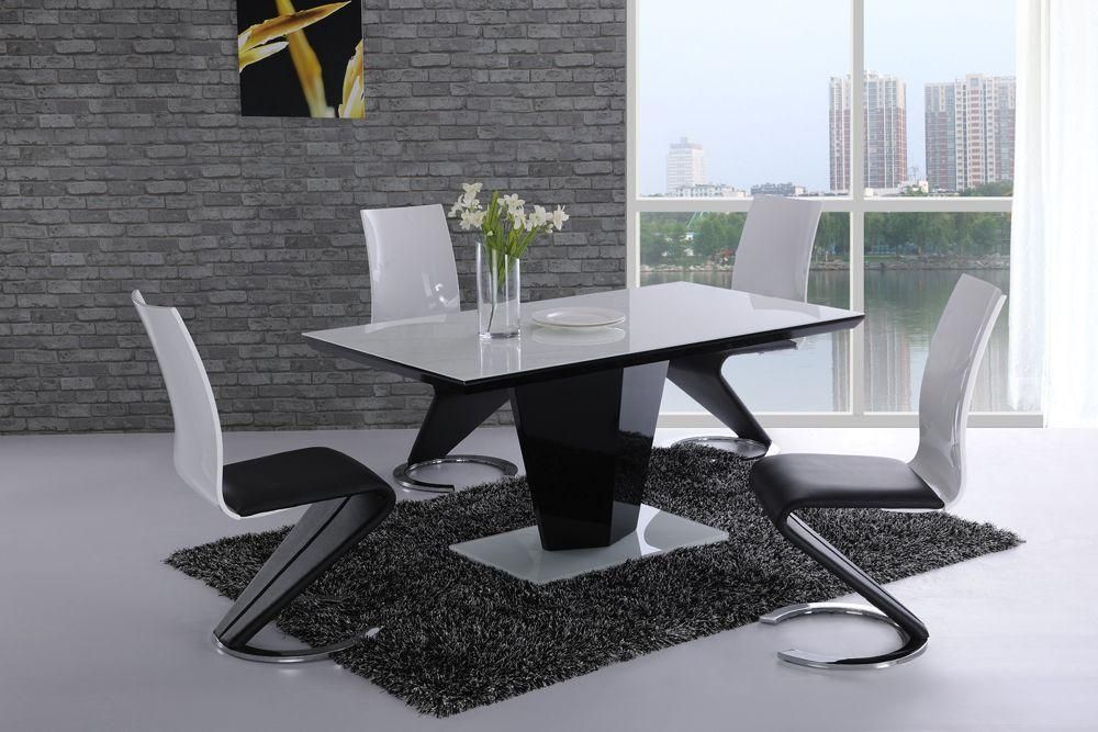 Trendy Design White High Gloss Dining Table | All Dining Room Throughout Best And Newest Black Gloss Dining Tables And Chairs (View 7 of 20)