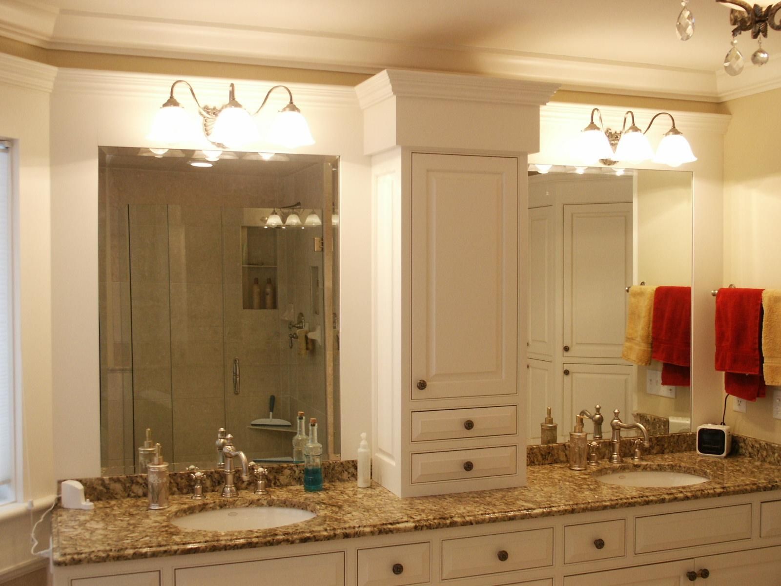 mirror ideas for small bathroom with 2 sinks